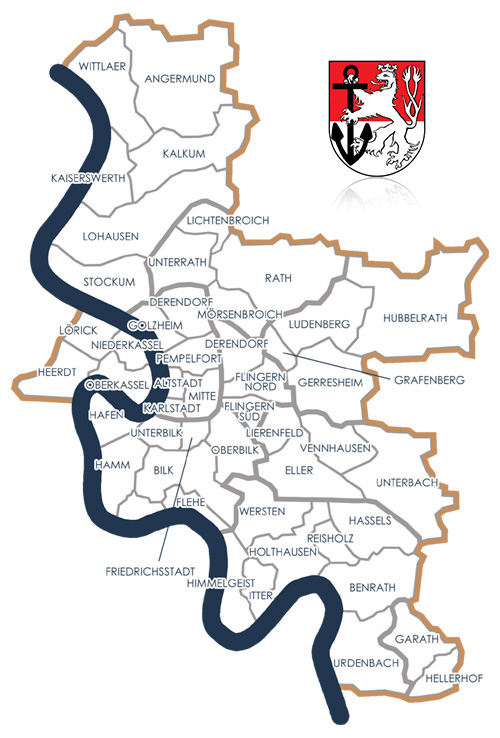 Düsseldorfer Stadtteilkarte